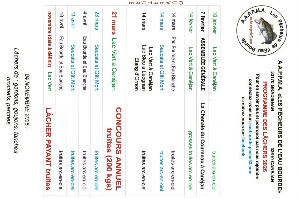 programme piscicole 2026