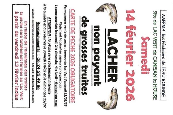 affiche lâcher 14-02-26